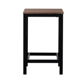 TREXM 5-piece compact bar table with table and stool - modern industrial design (dark brown) - V.I.P Digital Presence