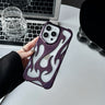 Electroplated hollow flame pattern phone case suitable for iPhone 15 Pro, simple all inclusive, Apple 14 anti drop protective cover - V.I.P Digital Presence