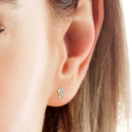 925 Sterling Silver Moissanite Stud Earrings - V.I.P Digital Presence