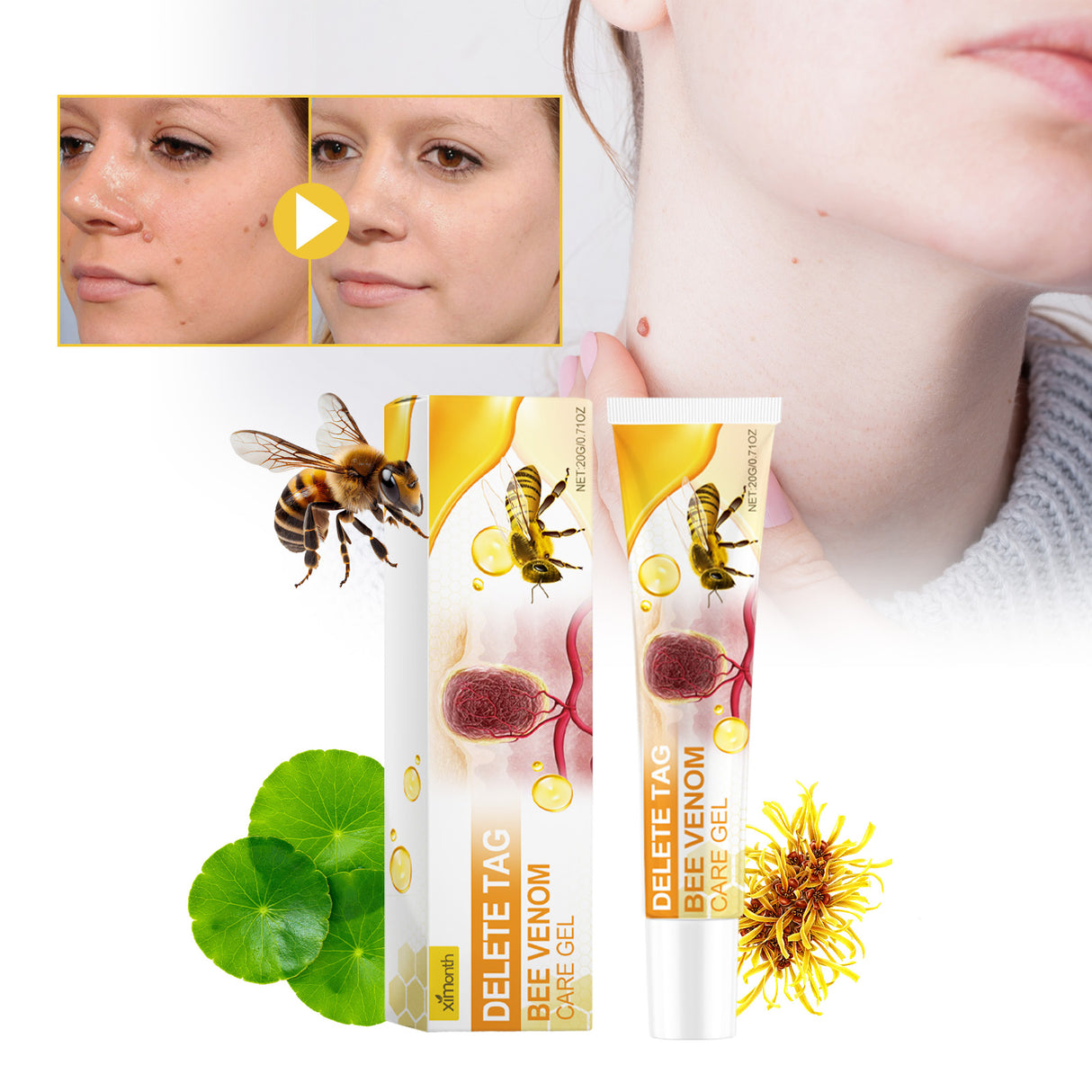 Bee Venom Care Gel, Gently Cleanses Skin And Smoothes Skin Care Gel - V.I.P Digital Presence