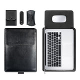 Laptop Bag PU Leather Sleeve Bag Waterproof Case For Macbook Air Pro 13 15 Portable Laptop Notebook Bag With Support Frame - V.I.P Digital Presence