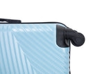 3 Piece Luggage Sets PC+ABS Lightweight Suitcase with Two Hooks Spinner Wheels (20/24/28) Aqua Blue