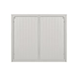 27.56"Glass Doors Modern Two-door Wall Cabinet with Featuring Three-tier Storage White