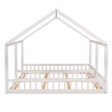 Twin Size House Platform Beds Two Shared Beds  White