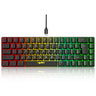 60% Mini 68 Key Mechanical Texture Film Gaming Keyboard ABS Material RGB Backlit Mini Portable Keyboard - V.I.P Digital Presence