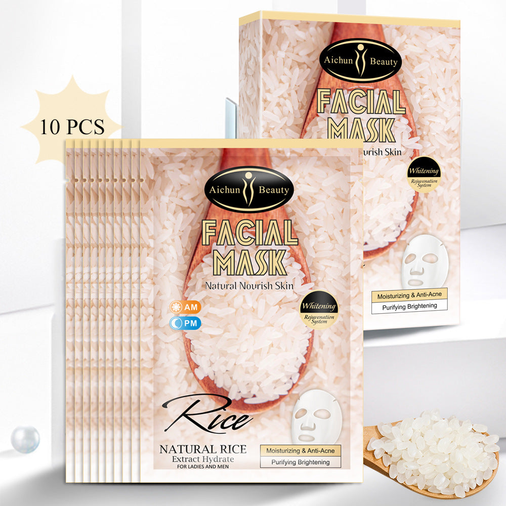 Rice Mask Facial Skin Fine Lines Moisturizing Desalination Brightening Skin Rice Mask Skin Care Products - V.I.P Digital Presence
