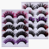 Colorful Fried 5 Pairs Of False Eyelashes Multi-Layer Thick Cross Mink Hair Eyelashes 8D FLUFFY - V.I.P Digital Presence