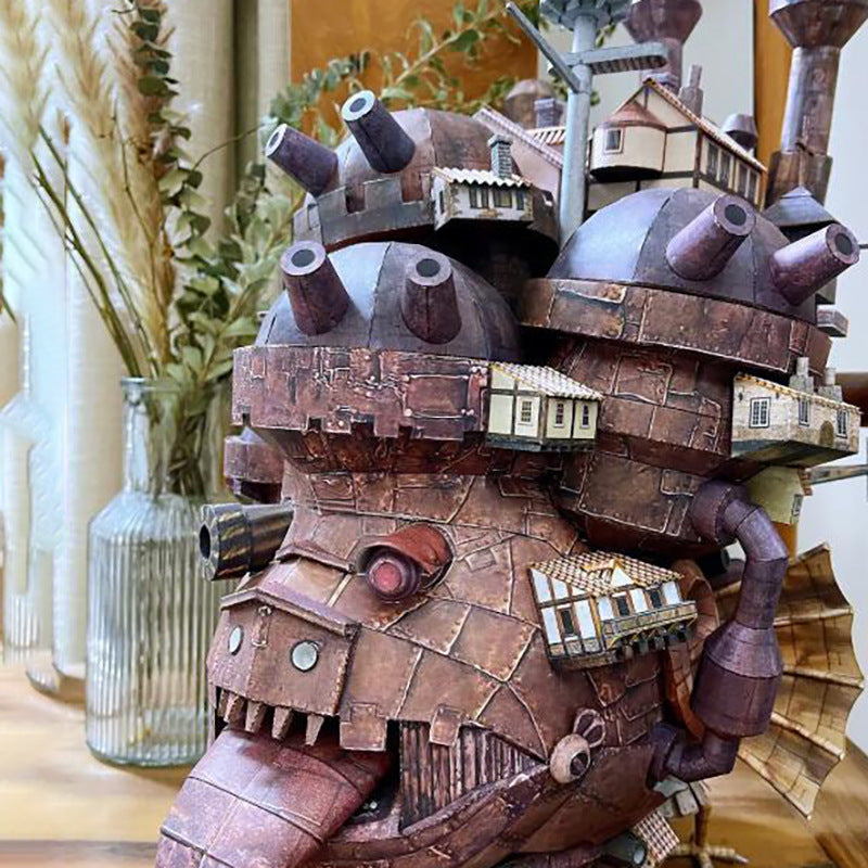 Modelo de papel 3D de Anime de la serie Castle Land de Miyazaki, juguete de adorno hecho a mano