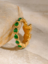 Stainless Steel Heart Rhinestone Ring - V.I.P Digital Presence