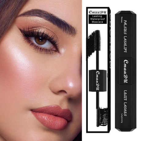 Mascara CmaaDu Large capacity 20ml ultra black double head mascara silicone brush head - V.I.P Digital Presence