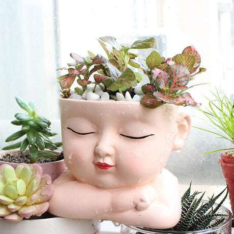 Creative Baby Flower Pot Decoration Potting Landscape Courtyard Garden Face Flower Pot - V.I.P Digital Presence