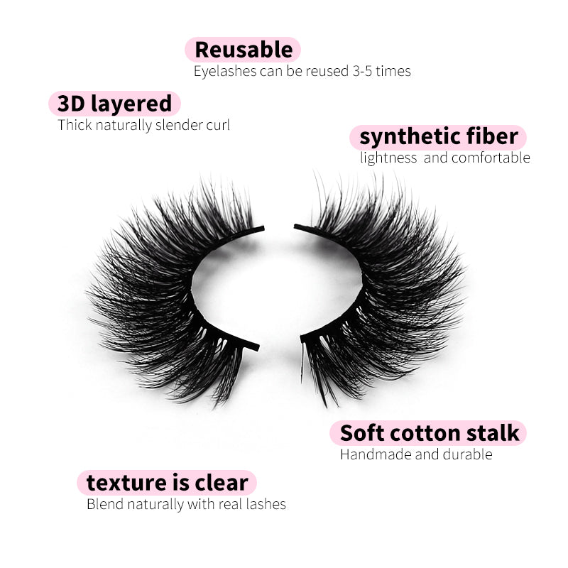 10 Pairs Of Messy Thick Imitation Mink Hair False Eyelashes 3D Stereo Realistic European And American Fried Hair False Eyelashes - V.I.P Digital Presence