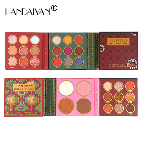 HANDAIYAN 31 Colors Eyeshadow Palette + Blush Highlighter Makeup Set Set Box Pearlescent Matte Eyeshadow - V.I.P Digital Presence
