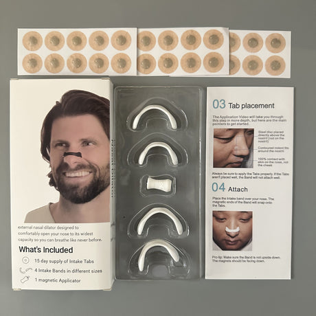 15Pairs Magnetic Nasal Strips Nasal Breathing Dilators Kits Increase Air Intake Improve Sleeping Reduce Snoring for Nighttime - V.I.P Digital Presence