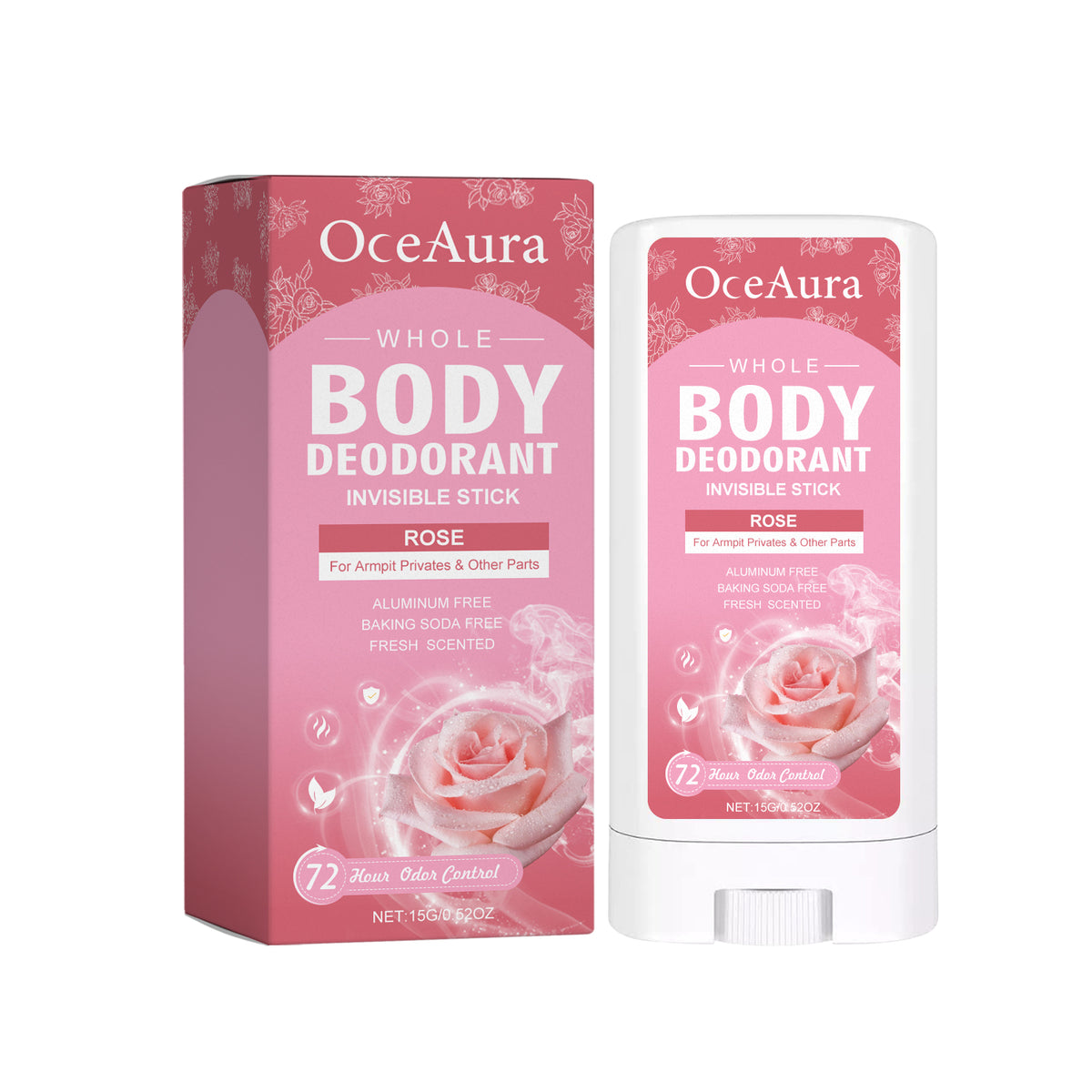 Whole Body Deodorant, Rose Fragrance Naturally Refreshing Lighten Underarm Odor Lasting Fragrance - V.I.P Digital Presence