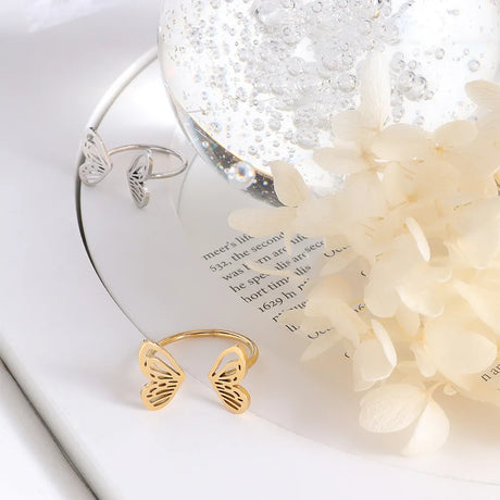 Titanium Steel Butterfly Open Ring - V.I.P Digital Presence