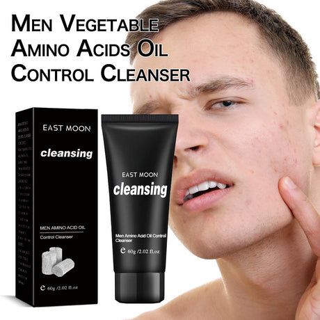 Men's Amino Acid Oil Control Face Wash, Deep Clean Acne Print Delicate Pores Whitening Brightening Skin - V.I.P Digital Presence