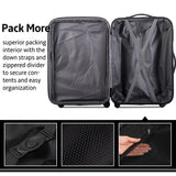 Blue 3 Piece Luggage Set Hardside Spinner Suitcase with TSA Lock 20" 24' 28" Available