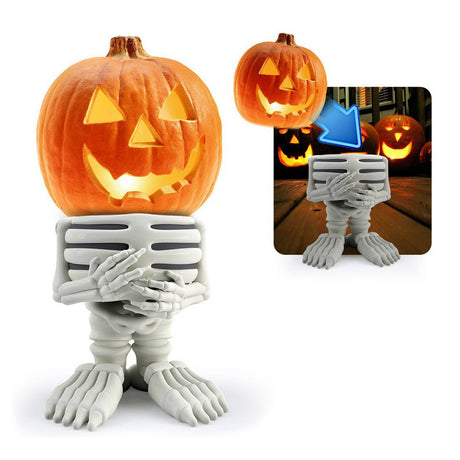 Halloween gift pumpkin knight garden ornaments decorative luminous small pumpkin head resin ornaments - V.I.P Digital Presence