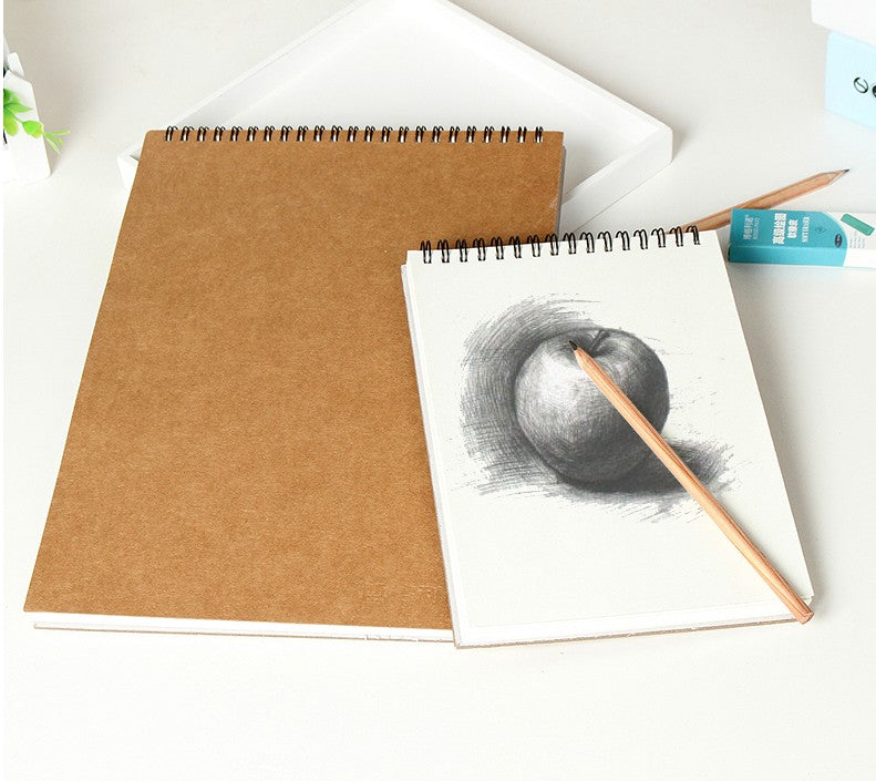 Brief kraft paper sketch book  A4  professional art coil sketch book - V.I.P Digital Presence