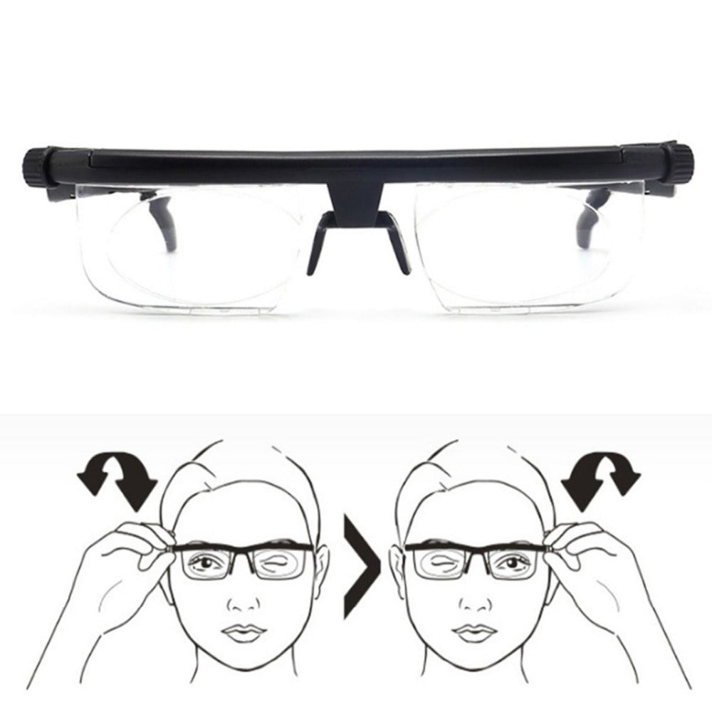 Adjustable Strength Lens Reading Myopia Glasses Eyewear Variable Focus Vision - V.I.P Digital Presence