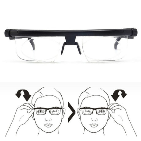 Adjustable Strength Lens Reading Myopia Glasses Eyewear Variable Focus Vision - V.I.P Digital Presence