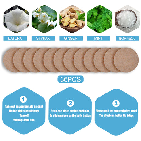 carsickness stickers Carsickness, airsickness, seasickness, earbuds, temples, travel carsickness stickers - V.I.P Digital Presence