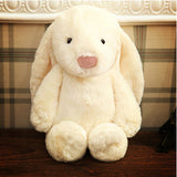Muñeco de peluche de conejito bordado, conejito de orejas largas, bebé durmiendo con un muñeco de conejito de orejas grandes