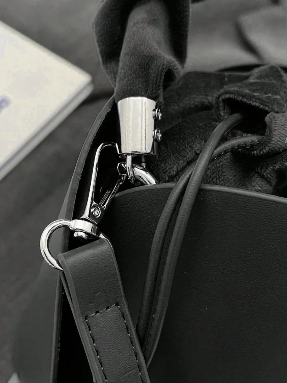 PU Leather Drawstring Bucket Bag - V.I.P Digital Presence