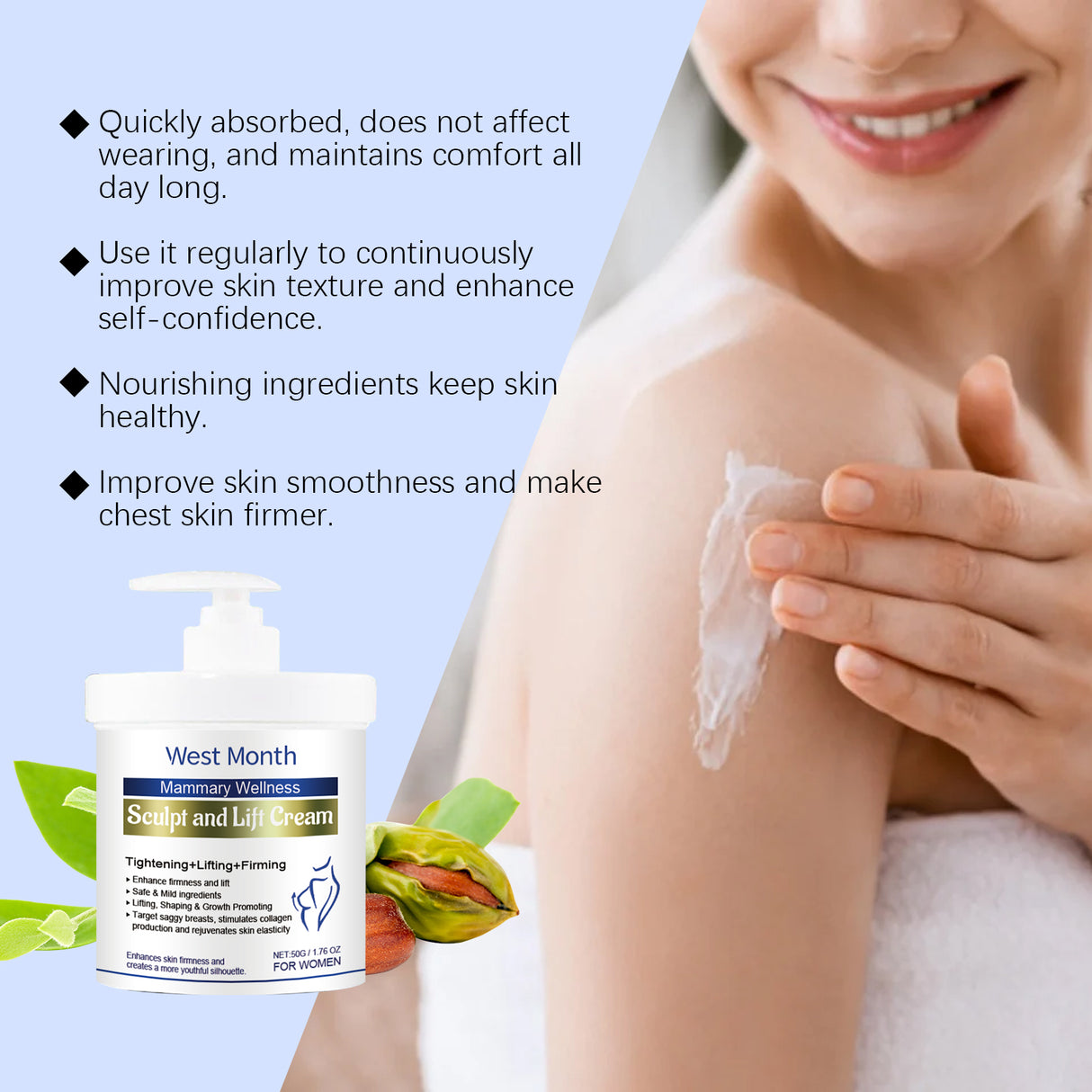 Breast Care Cream Breast Hydrating And Lifting Gentle Lifting Elastic Massage Cream