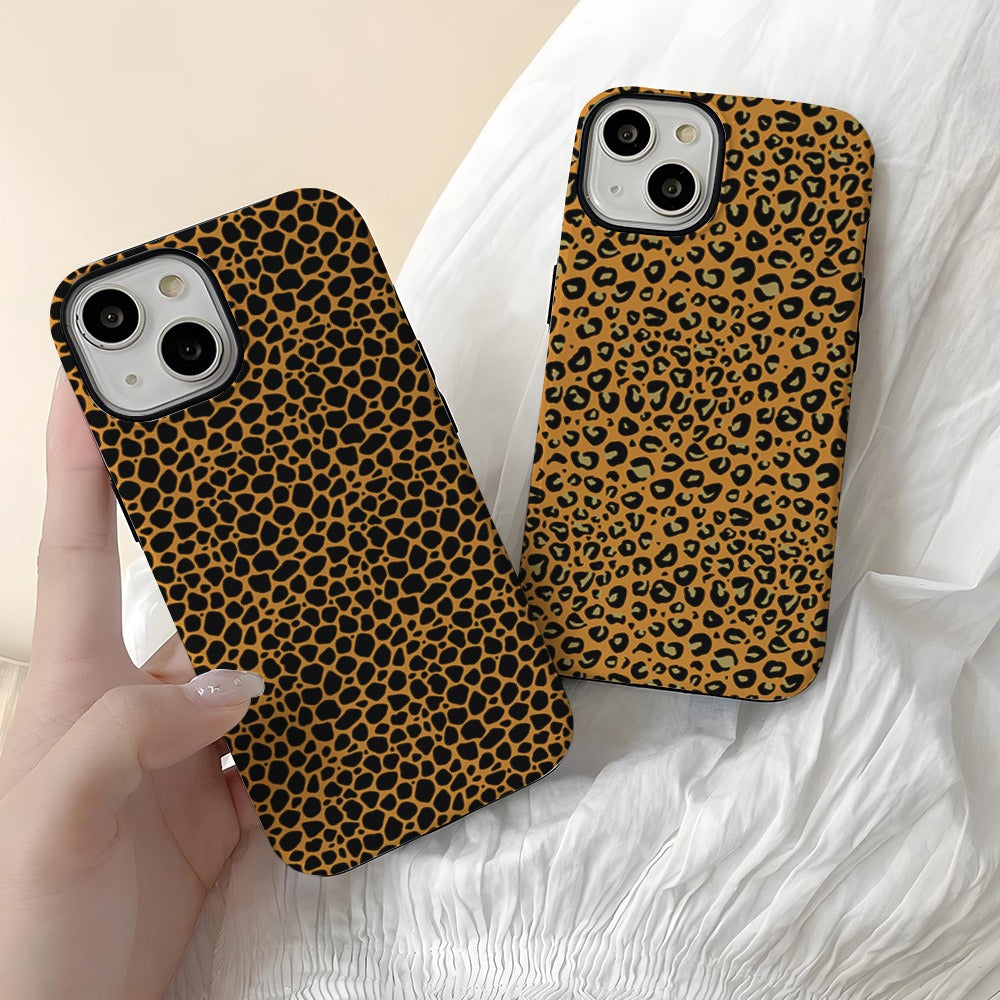Sexy leopard print Apple 15 phone case IP16 anti drop protective case 2-in-1 film case Apple 13pro - V.I.P Digital Presence