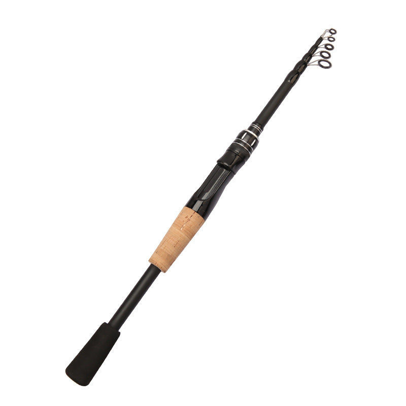 1.5 - 2.4M Telescopic Carbon Fishing Rod Rotary Baitcasting (8 - 25g) with Wooden Handle - V.I.P Digital Presence