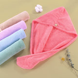 Super absorbent double-layer thickened coral velvet quick drying hair towel, shower cap, and headband towel - V.I.P Digital Presence