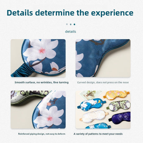 Double-Sided Imitation Silk Eye Mask Satin Silk Eye Protection Blackout Sleep Mulberry Silk Eye Mask Printed Spot Wholesale - V.I.P Digital Presence