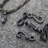 10 piezas de equipo de supervivencia EDC Paracord Mosquetón Snap Mini SF Clip de resorte Gancho de camping Senderismo Mochila Clip de hebilla táctica 