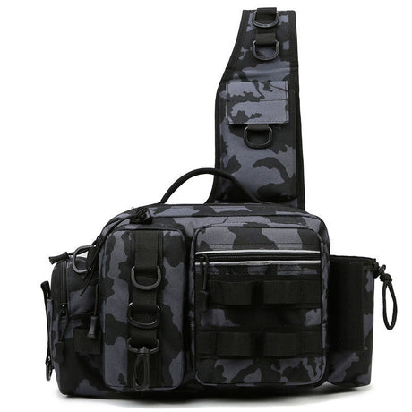 Men's Fishing Backpack: Equipped with bait box, equipment storage bag, pole holder, sling & shoulder bag design. - V.I.P Digital Presence