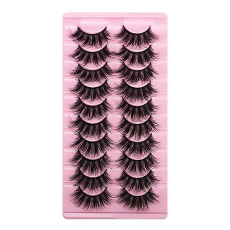 10 Pairs Of Messy Thick Imitation Mink Hair False Eyelashes 3D Stereo Realistic European And American Fried Hair False Eyelashes - V.I.P Digital Presence