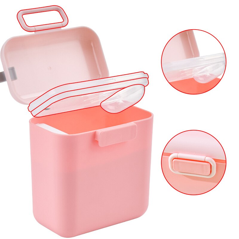 Leche en polvo para bebé, caja portátil para almacenar alimentos, cereales esenciales, leche en polvo para bebés, contenedor para refrigerios para niños pequeños