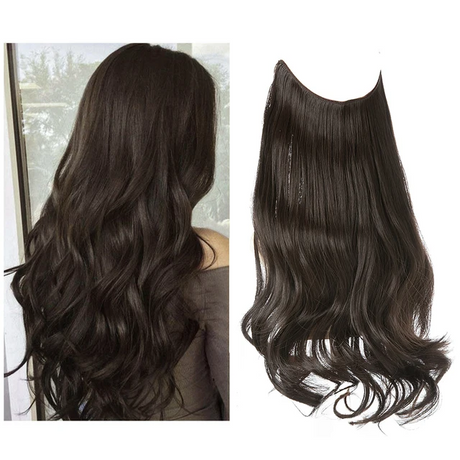 One-piece women's hair extension piece with abundant hair volume U-shaped fishing line invisible and natural long curly hair - V.I.P Digital Presence
