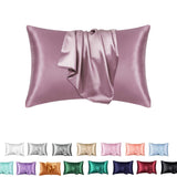 Simulation silk solid color polyester pillowcase envelope pillow pillow cases pillow pair multi-color - V.I.P Digital Presence