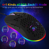 Cave mouse USB-C luminous RGB wired macro programming game mouse with 6 keys to turn off lights - V.I.P Digital Presence