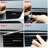 10pcs/lot Car-styling Plating Air Outlet Trim Strip Interior Air Vent Grille Switch Rim Trim Outlet Decoration Strip DIY - V.I.P Digital Presence
