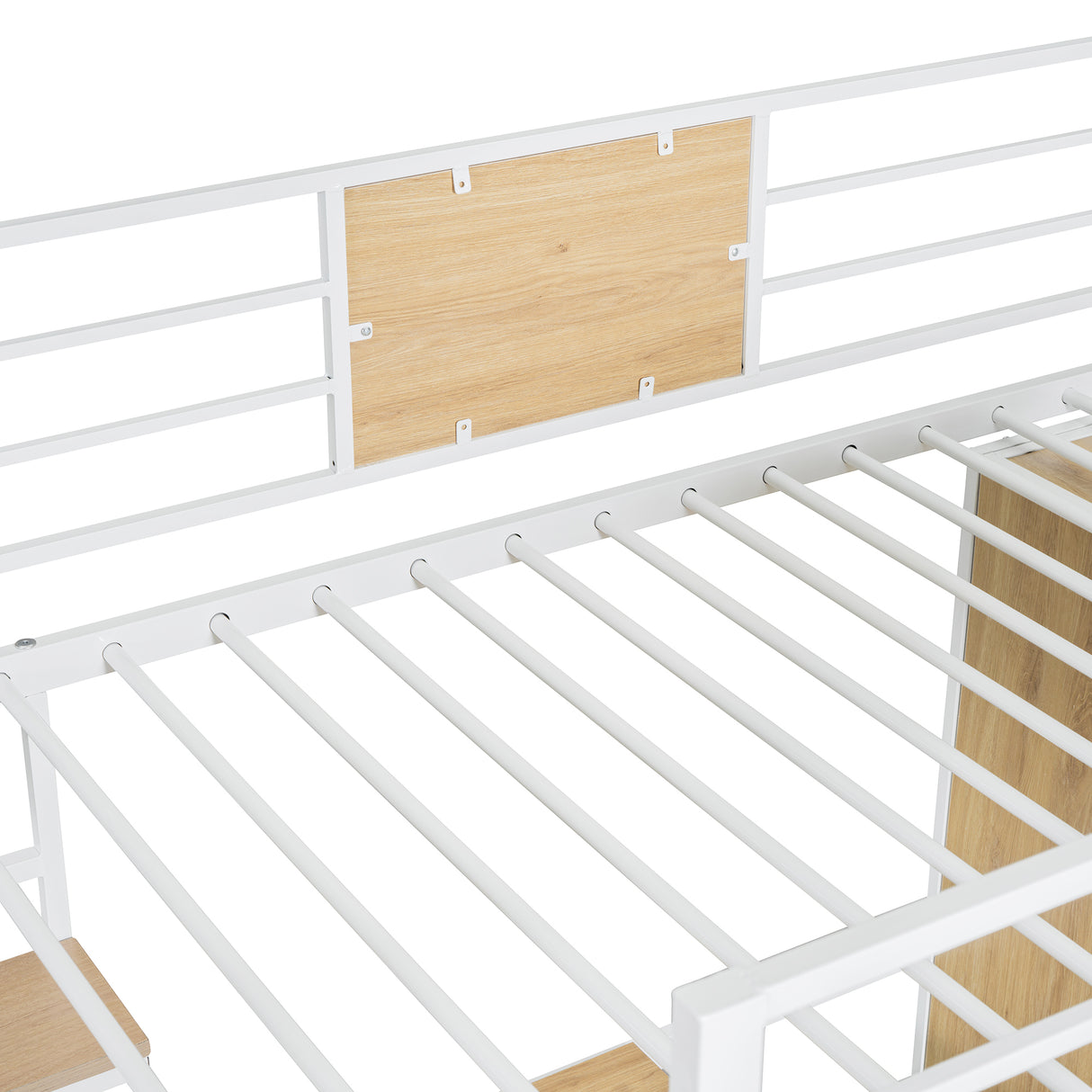 Twin Size Loft bed with L-shape Desk and Wardrobe, White - V.I.P Digital Presence