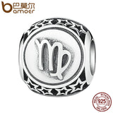 BAMOER 925 Sterling Silver Aquarius Star Sign Zodiac Beads Charms fit Bracelets PSC048 - V.I.P Digital Presence