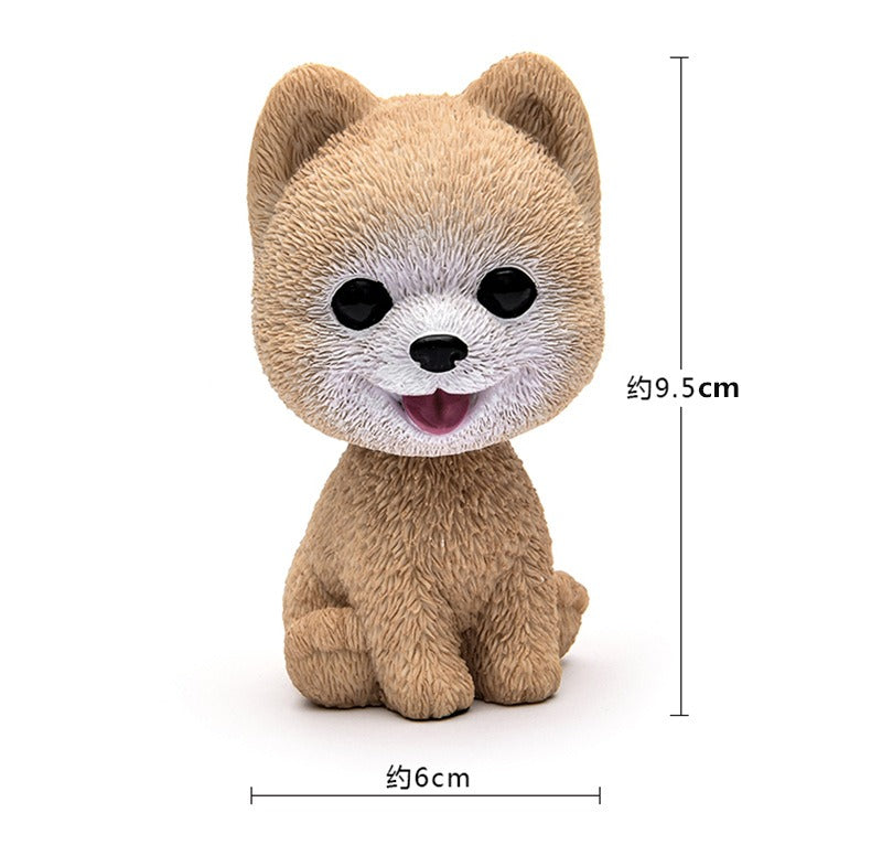 Cute doll decorations in the car, resin bobblehead dog animal bulldog, creative cute car ornaments - V.I.P Digital Presence
