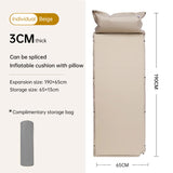 Colchón de aire autoinflable con diseño de camuflaje, ideal para camping y almohada. 