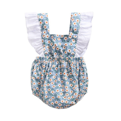 Baby jumpsuit with floral and contrasting colors, baby jumpsuit, baby clothing - V.I.P Digital Presence