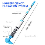 Rechargeable hand pool vacuum for spas/hot tubs/small pools, with auto immersion detector & bristle nozzle. - V.I.P Digital Presence