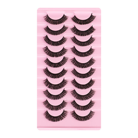 New Russian Volume False Eyelashes DD Curved Thick Eyelashes Ten Pairs Of Chemical Fiber Natural Charm Eyelashes - V.I.P Digital Presence