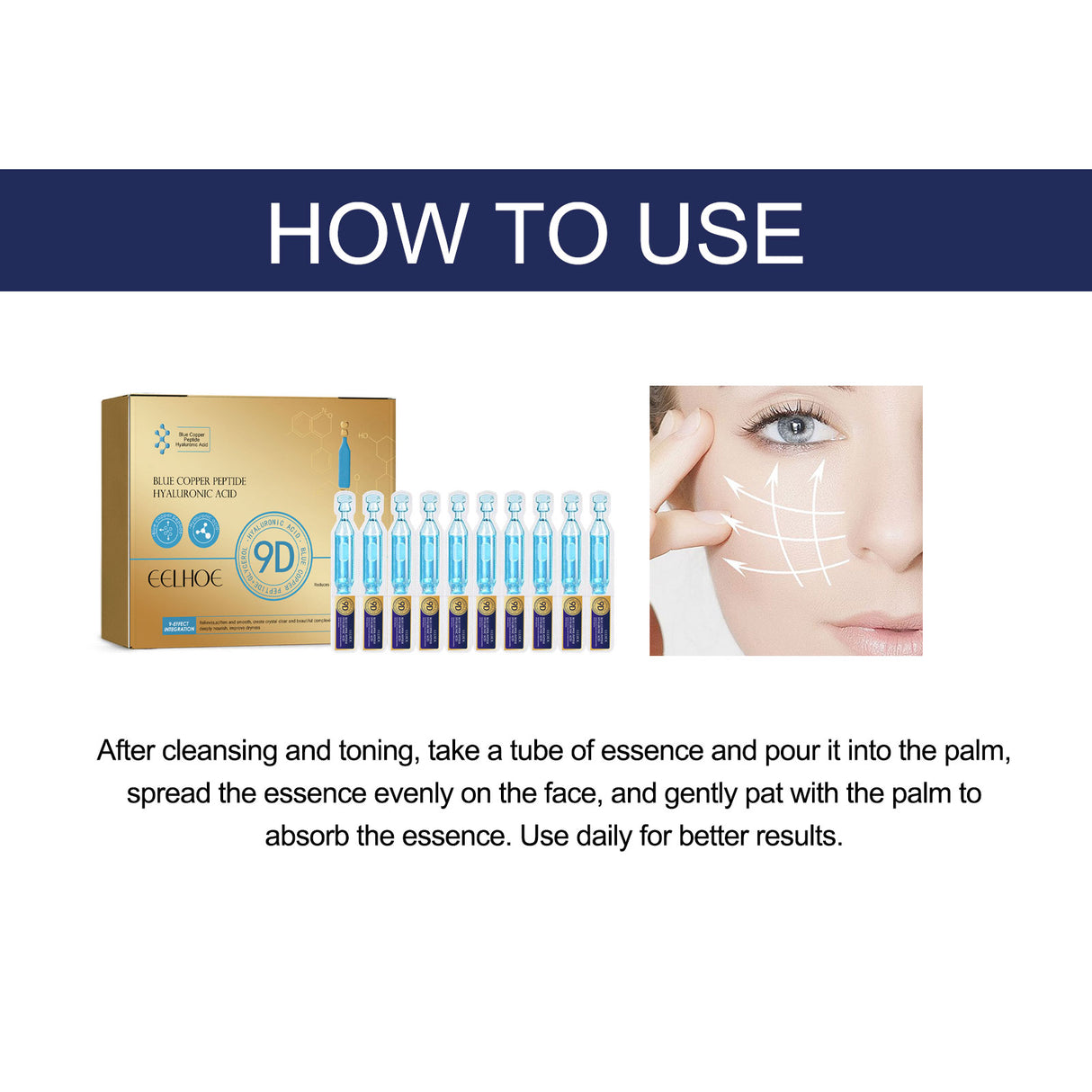 Blue Copper Peptide Hyaluronic Acid Essence Moisturizes Anti-Wrinkle, Even Skin Tone And Smooths Fine Lines And Tender Skin - V.I.P Digital Presence